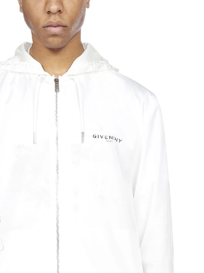 Shop Givenchy Floral Print Windbreaker Jacket In White