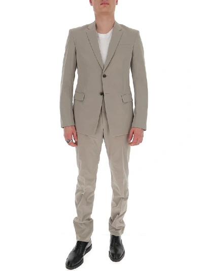 Shop Prada Single Breasted Fitted Suit In Grey