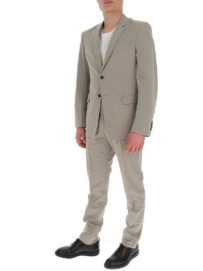 Shop Prada Single Breasted Fitted Suit In Grey