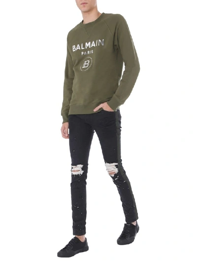 Shop Balmain Skinny Fit Jeans In Black