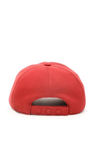 Shop Burberry Monogram Motif Baseball Cap In Red