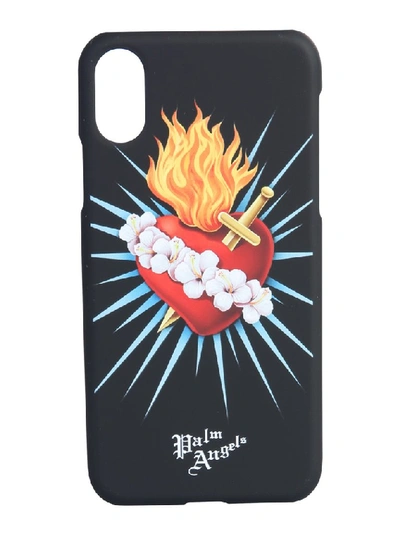 Shop Palm Angels Heart Iphone X Case In Black