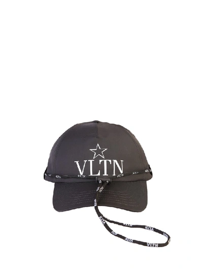 Shop Valentino Vltn Star Baseball Hat In Black