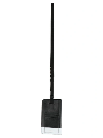 Shop Prada Stereo Print Iphone Case In Black
