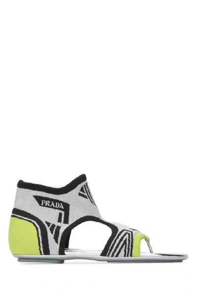 Shop Prada Socks Sandals In Multi