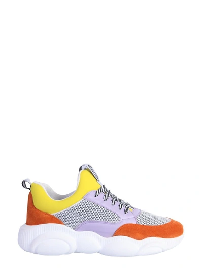 Shop Moschino Mesh Panelled Sneakers In Multi