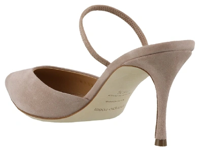 Shop Sergio Rossi Suede Slingback Pumps In Pink