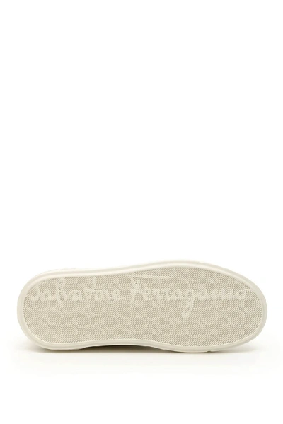 Shop Ferragamo Salvatore  Senise Sneakers In White