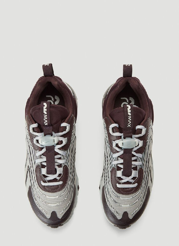 Nike Air Max 270 React Eng Black And Burgundy Sneakers In Green Modesens