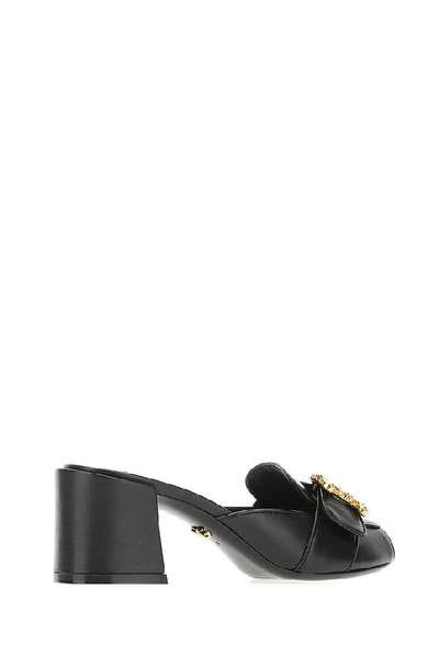 Shop Dolce & Gabbana Baroque Logo Sandals In Black