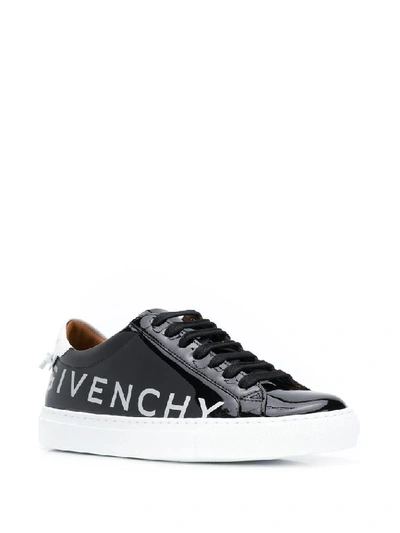 Shop Givenchy Logo Sneakers In Black