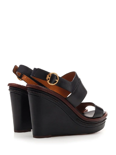 Shop Tory Burch Selby Wedges In Black