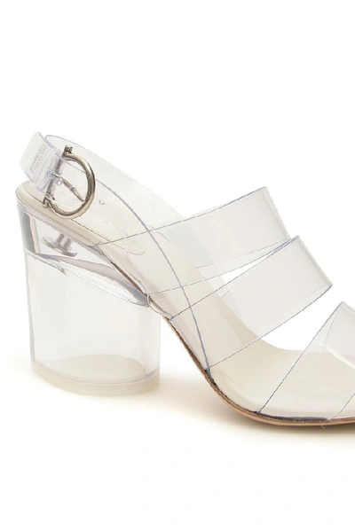 Shop Ferragamo Salvatore  Strappy Heel Sandals In Transparent