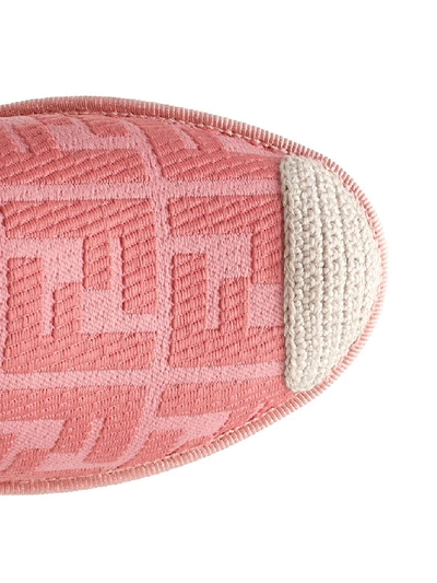 Shop Fendi Roma Ribbon Lace Up Espadrilles In Pink