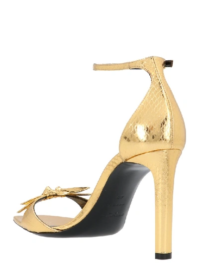 Shop Saint Laurent Bea Sandals In Gold