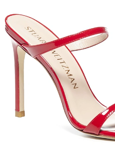 Shop Stuart Weitzman Aleena 100 Sandals In Red