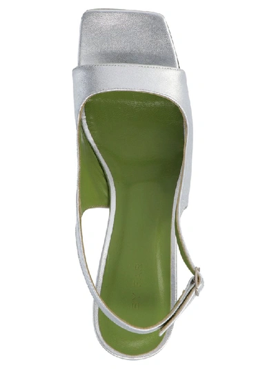 Shop By Far Lopez Slingback Sandals In Silver