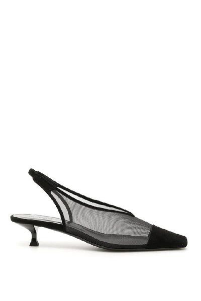 Shop By Far Kendall Slingback Pumps In Black