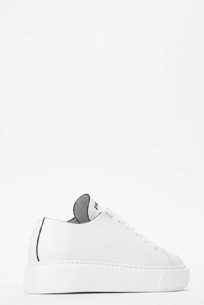Shop Prada Logo Chunky Sole Sneakers In White