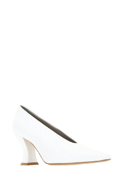 Shop Bottega Veneta Almond Pumps In White