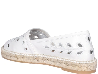 Shop Red Valentino Embroidered Espadrilles In White