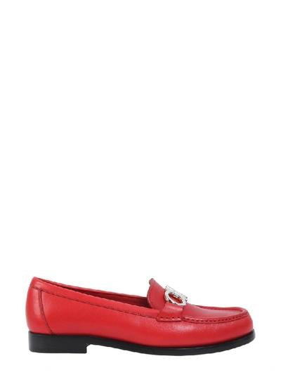 Shop Ferragamo Salvatore  Gancini Moccasins In Red