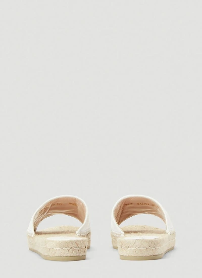 Shop Gucci Double G Espadrille Sandals In White