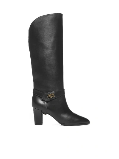 Shop Givenchy Eden Block Heel Boots In Black