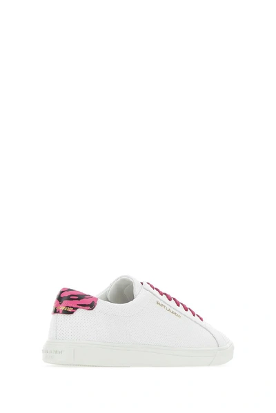 Shop Saint Laurent Andy Zebra Print Low Top Sneakers In White