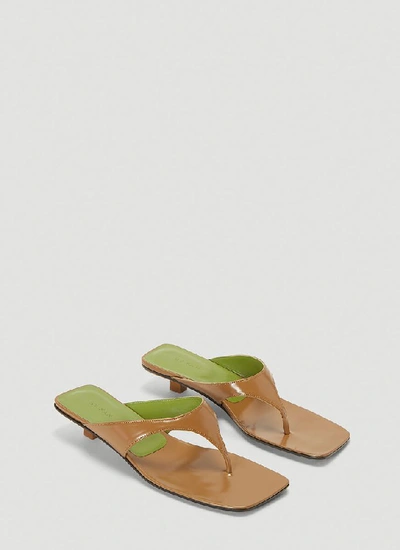 Shop By Far Jack Thong Sandals In Brown