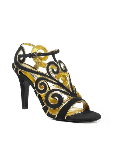 Shop Prada Baroque Sandals In Black