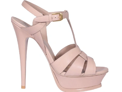 Shop Saint Laurent Tribute Platform Sandals In Pink