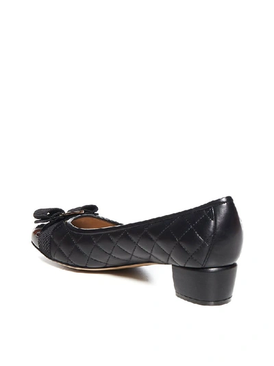 Shop Ferragamo Salvatore  Vara Bow Pumps In Black