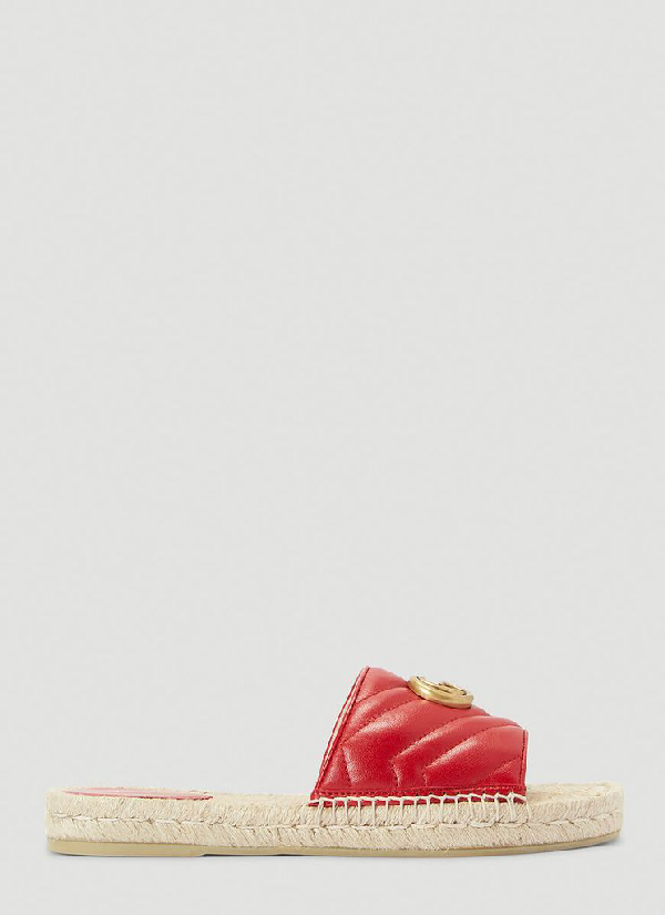 pilar gg matelassé espadrille slide sandal