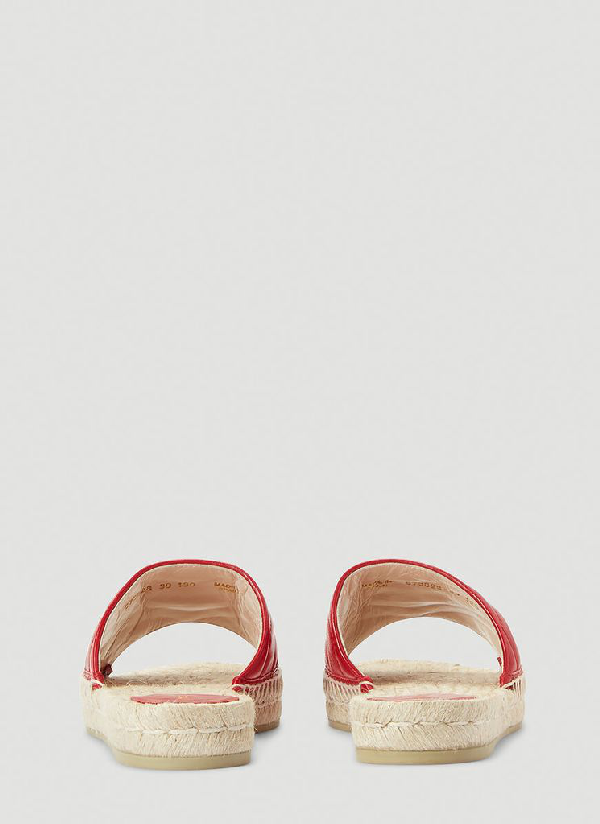 pilar gg matelassé espadrille slide sandal