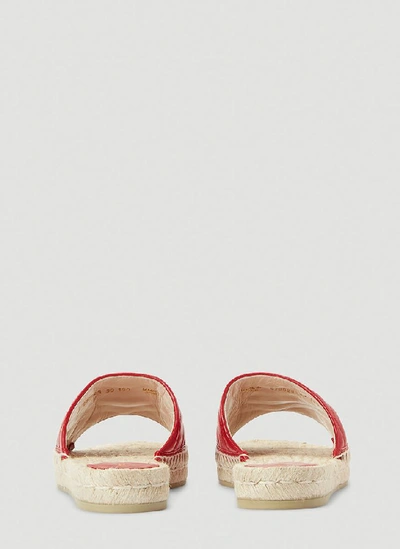 Shop Gucci Double G Espadrille Sandals In Red