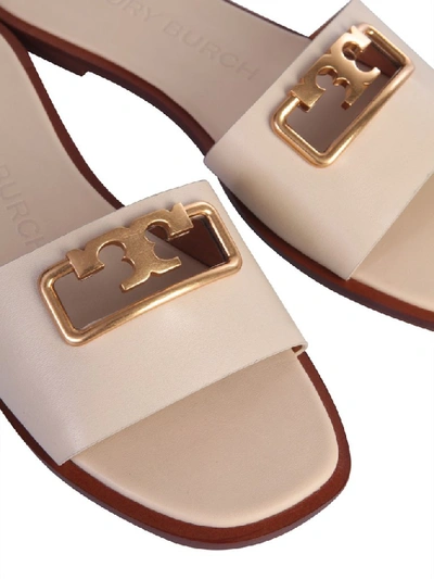 Shop Tory Burch Selby Slides In Beige