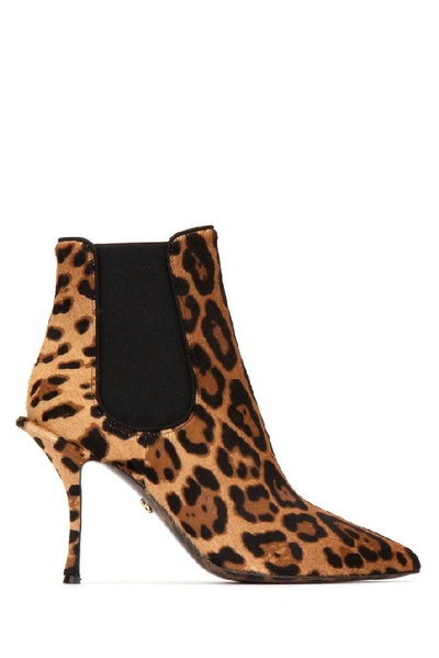 Shop Dolce & Gabbana Leopard Ankle Boots In Multi