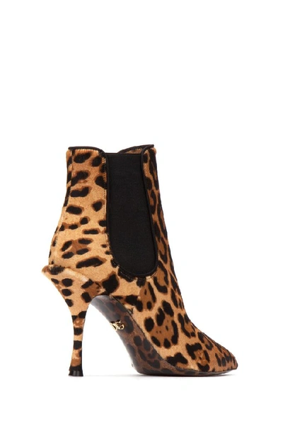 Shop Dolce & Gabbana Leopard Ankle Boots In Multi