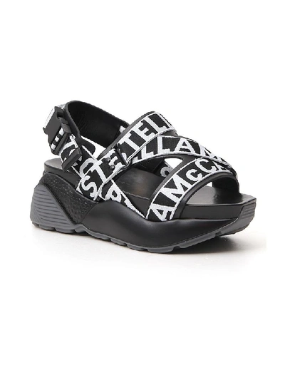 Shop Stella Mccartney Eclypse Slingback Sandals In Black