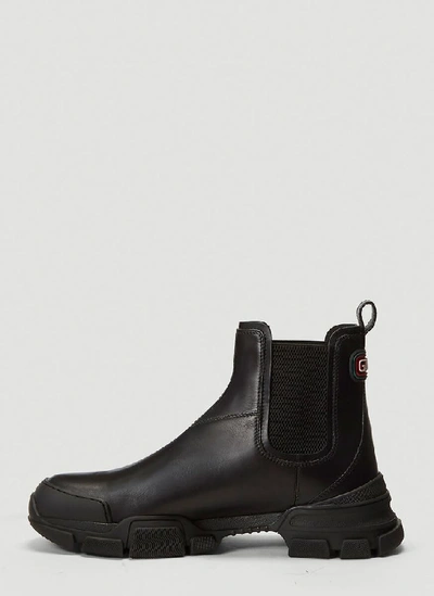 Shop Gucci Leon Chelsea Boots In Black