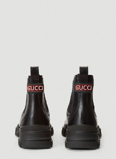 Shop Gucci Leon Chelsea Boots In Black