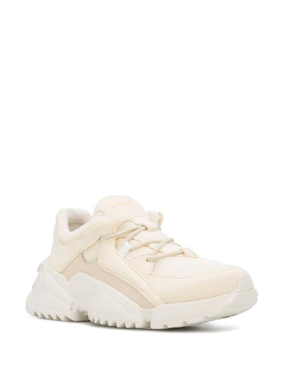 Skylar Patent Leather-trimmed Suede And Mesh Sneakers In White