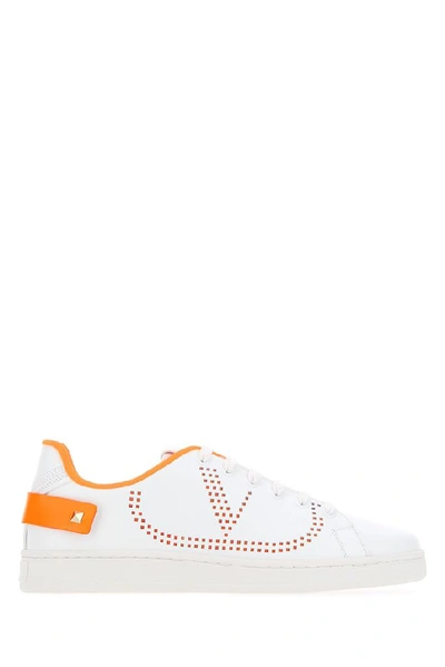 Shop Valentino Garavani Backnet Sneakers In White
