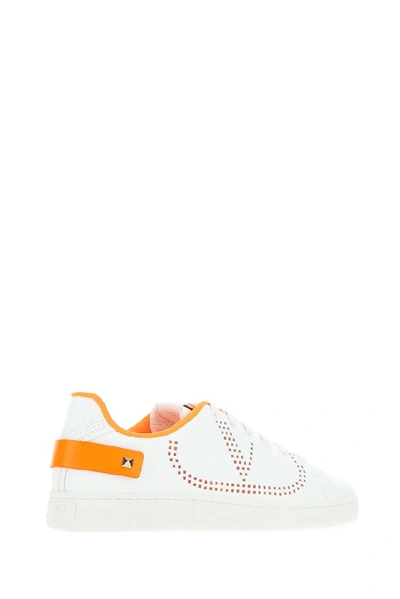 Shop Valentino Garavani Backnet Sneakers In White