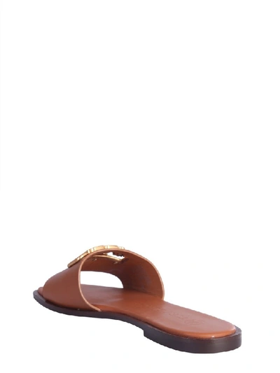Shop Tory Burch Selby Slides In Brown