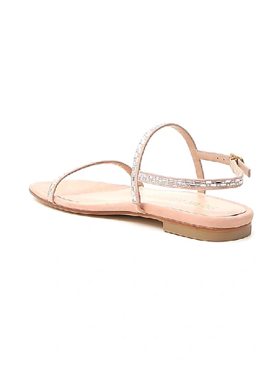 Shop Stuart Weitzman Samarra Flat Sandals In Pink