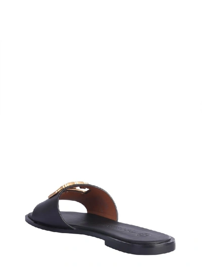 Shop Tory Burch Selby Slides In Black