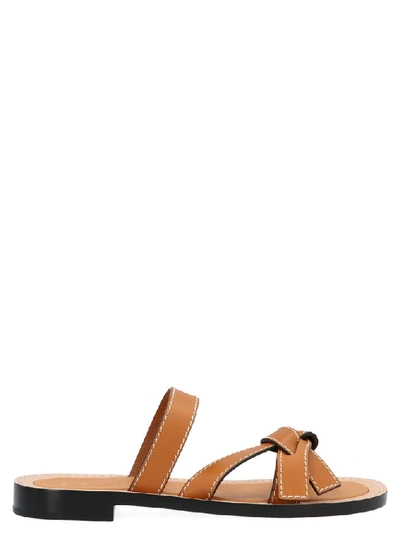 Shop Loewe Gate Sandals In Brown