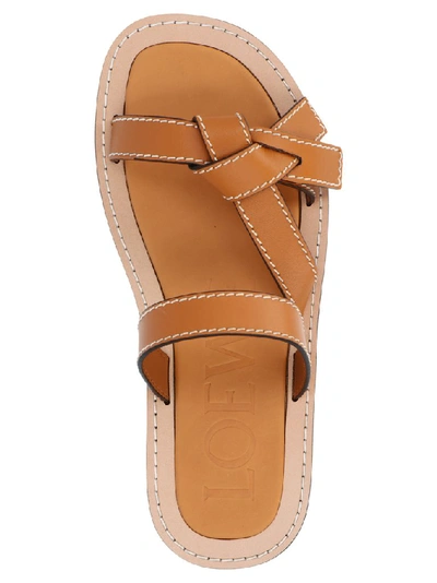 Shop Loewe Gate Sandals In Brown